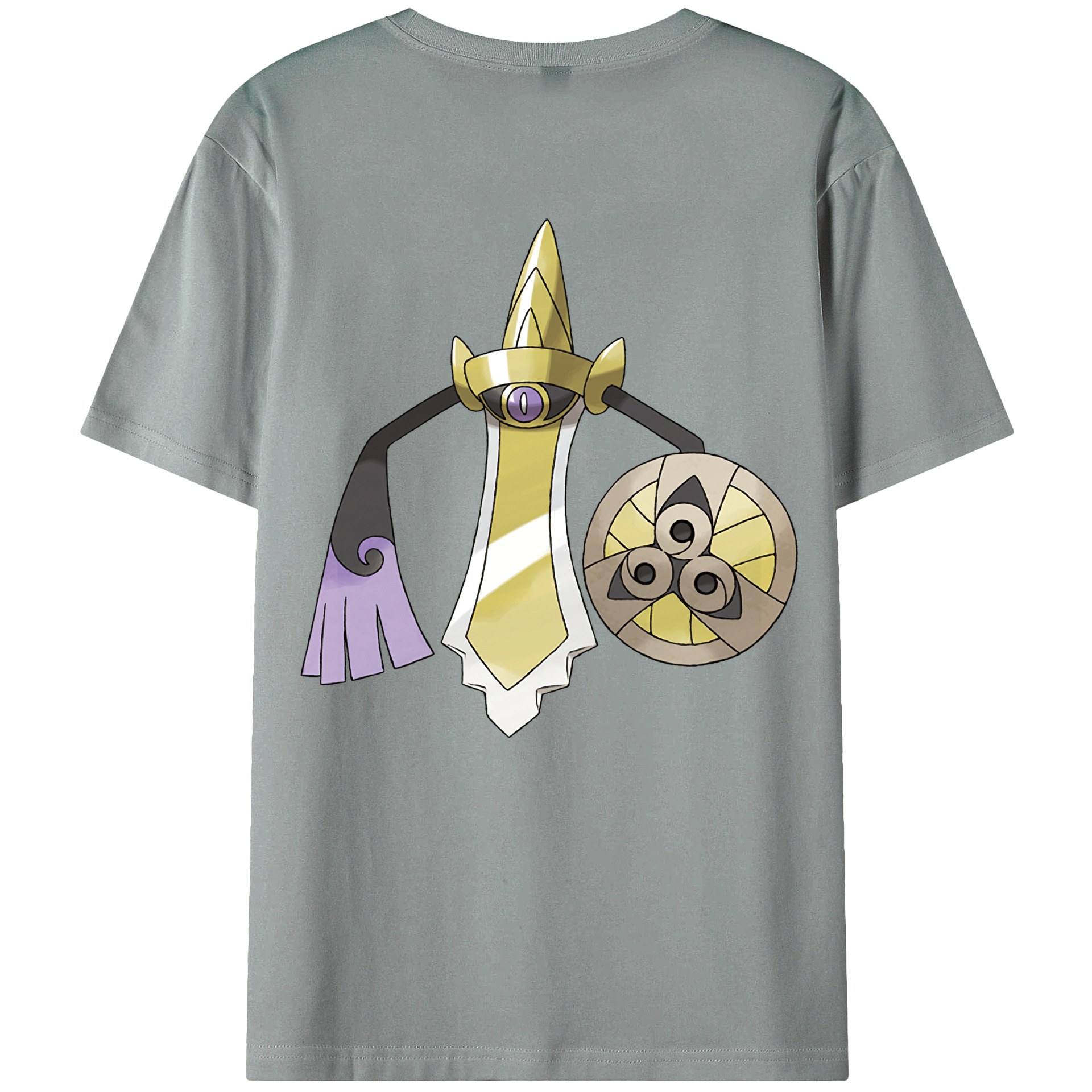 （画像用） ポケットモンスター Pokémon 綿100％ メンズ半袖Tシャツ（バックプリント） 通気性